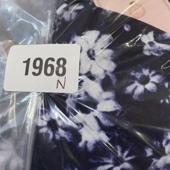 Juicy Couture  Size XXL Dress Blue White Floral Hi Low Maxi Flutter Sleeve NEW - Picture 10 of 10